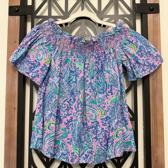 Lilly Pulitzer Leanne Off the Shoulder Top - Picture 1 of 4
